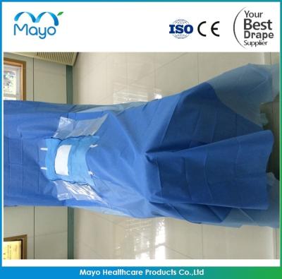 Chine Chirurgical jetable de laparoscopie de SMMS 45G drape avec la poche liquide de collection à vendre