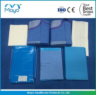 China MAYO Surgical Obstetrics Drapes Baby Delivery Pack With Surgical Gowns for sale