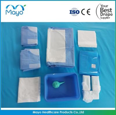 China Best Factory Surgical supplies disposable C-Section drape set with sterilization for sale