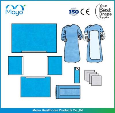 China Healthcare Sterile Surgical Drape Pack Disposable Sterile Drapes Blue for sale