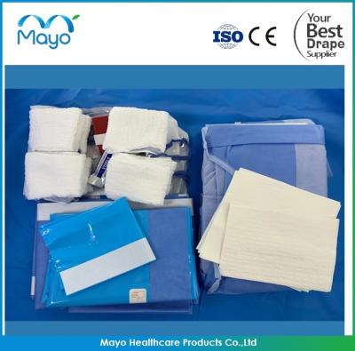 China Single Use Surgical Drape Pack PE Viscose Fenestrated Sterile Drape for sale