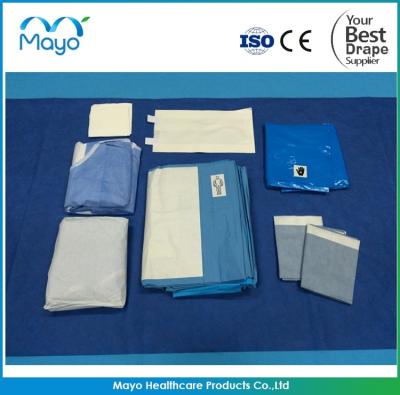 China FDA Laparotomy Drape Disposable Surgical Packs PE Viscose Material for sale