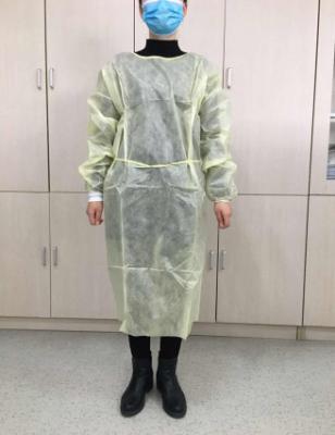China AAMI Level 2 Back Tie Clothing Protective Isolation Gown Breathable Examination for sale