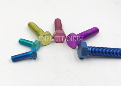 China Light Weight 	Titanium Hex Head Bolts ,  Anodized Titanium Bolts  For Space And Aviation for sale