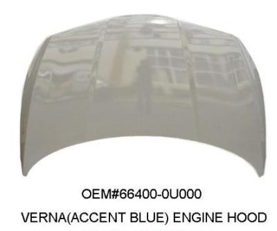 China Front Metal Auto Bonnet for Hyundai Verna / Solaris Aftermarket Repair 66400-0U000 for sale
