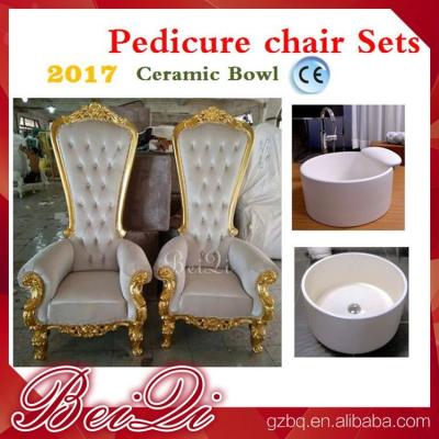 中国 high back wedding chairs king throne pedicure chair foot spa equipment furniture 販売のため