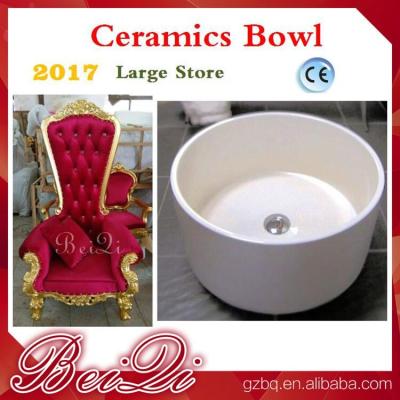 中国 Wholesale Cheap Pedicure Throne Chair Ceramics Pedicure Bowl , Spa Pedicure Sinks Shower Parts 販売のため