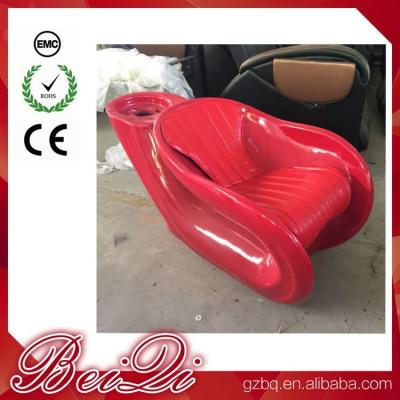China 2018 Fiber Glass Shampoo Chair Hot Sale Used Silver Hair Washing Chair for sale