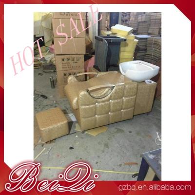 China beauty salon furniture hair washing sink salon equipments backwash shampoo unit bed for sale
