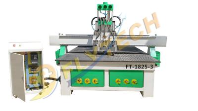 China New three pneumatic cylinder ATC woodworking cnc router machine with vaccum table and dust collect with DSP systemor for sale