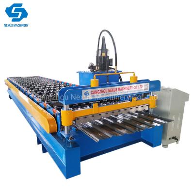 China 6 Ribs Roof Sheet Roll Forming Line Mutiple Rib Roofing Sheeting Making Machinery Export to India for sale