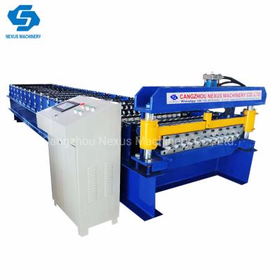 China 836 Iron Steel Corrugated Roof Sheet Roll Forming Machine with 1000mm Coil Width for sale