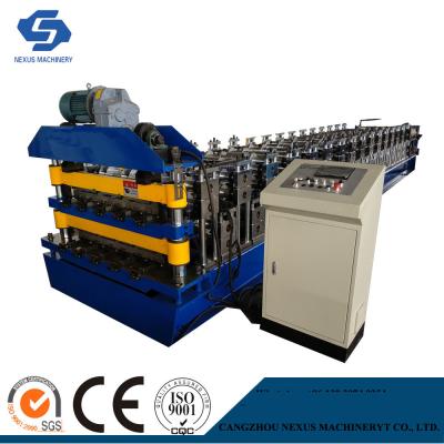 China Double Layer Guide Pin Roof Panels Roll Forming Machine with Curving Machine for sale