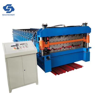 China Tr4&Tr5 Double Deck Roof Sheets Roll Forming Machine for Peru Market for sale