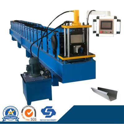 China Steel Roofing Gutter Downspout Cold Roll Forming Machine/Rain Water Valley Gutter Making Machine for sale
