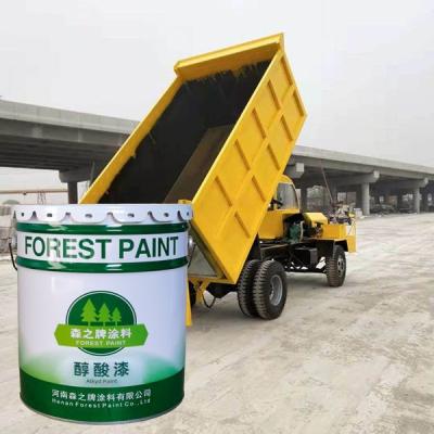 China Bright Color Liquid Alkyd Enamel Paint For Iron Material Truck for sale
