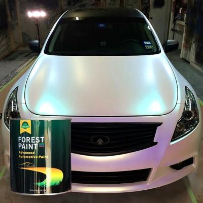 China High Gloss Pearl White Color Car Paint Pigment Solvent 10 minutes for sale