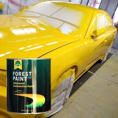 China China Acrylic Car Body Paint Fast Dry High Gloss Car Paint Moderate Yellow 2k Car Paint Automobile Paint for sale