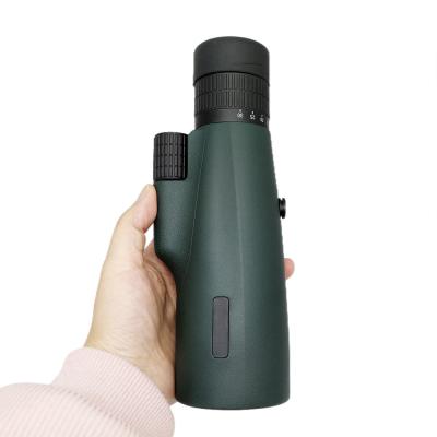 China 10-30×50 Green Zoom Monocular Telescope Smartphone Adapter Portable For Camping Hiking for sale