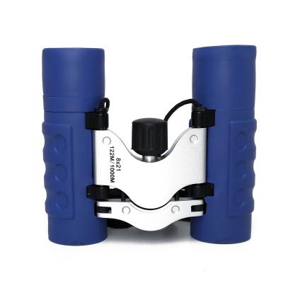 China Blue Small Binocular Telescope 8x21 Mini Roof Binoculars For Adults And Kids for sale