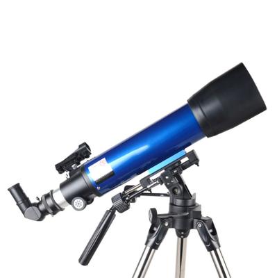 China Blue 102mm Aperture Professional Astronomical Terrestrial Telescope With Tripod for sale