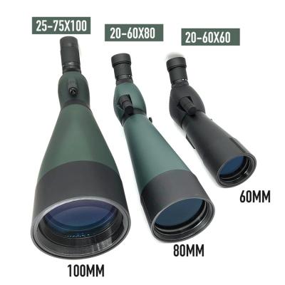China Giant Angled 25-75x 100mm Long Distance Spotting Scope For Astronomy for sale
