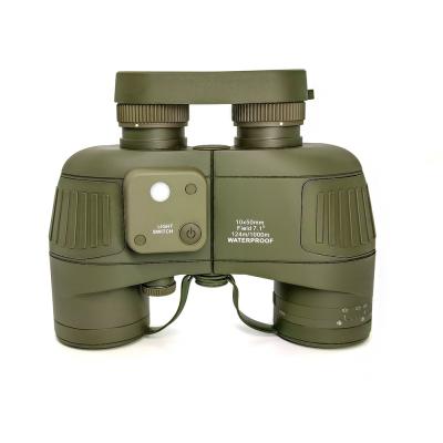 China Floating Compass Military Rangefinder ED Binoculars Bak4 Waterproof 7x50 10x50 for sale