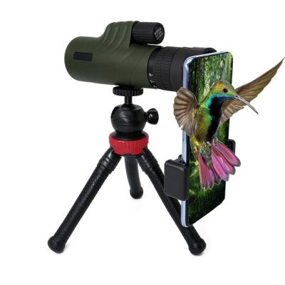 China Zoom Telescopic 8-20x42 Powerful Monocular Telescope With Mobile Phone Clip for sale