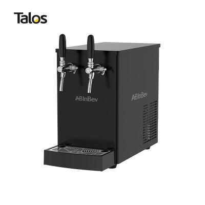 China TALOS Top Counter Draft Beer Cooler Beer Dispenser Machine With 2 Taps for sale