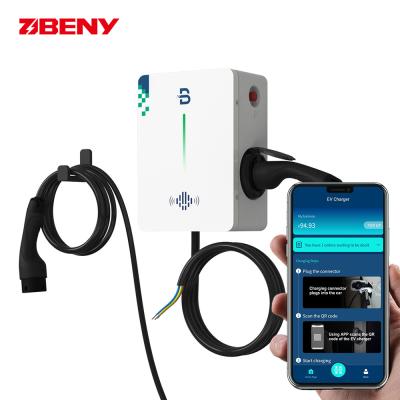China 7.4KW AC EV Charger 1 Phase 230V White Electric Vehicle Charging Station for sale