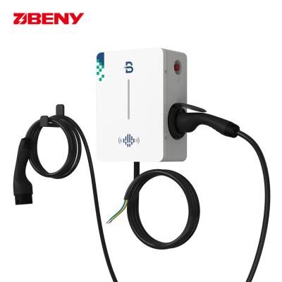 China BENY 32A Home EV Wallbox 7kw white Charging station  1-phase 230V charger station for sale
