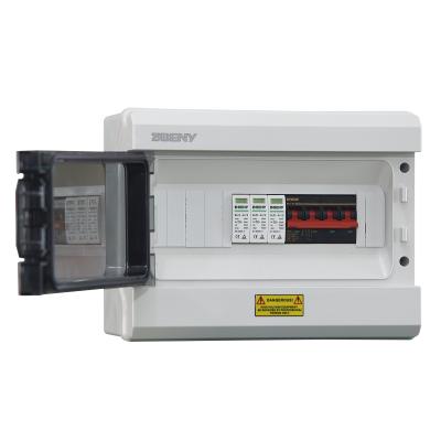 China DC PV Solar Combiner Box 2 Input 1 Output 600VDC Waterproof IP65 6 Strings for sale