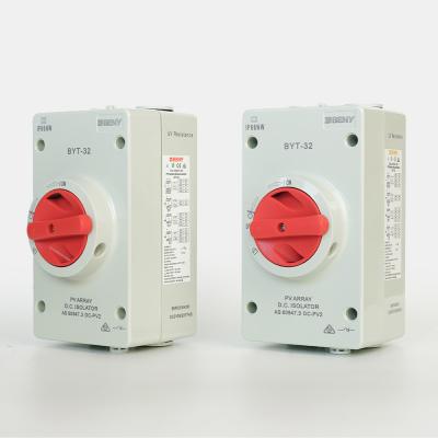 China Waterproof DC Isolator Switch 2P 32A 600V Solar IP66 PV Disconnect Switch for sale