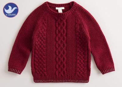 Китай Свитеры рукава девушек Мулти кабеля вязать длинные, разрез стороны свитера девушек красный продается