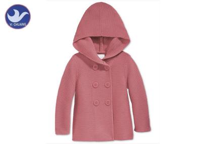 China Girls Hoody Kids Sweater Coat Buttons Closure Children Winter Knit Cardigan for sale