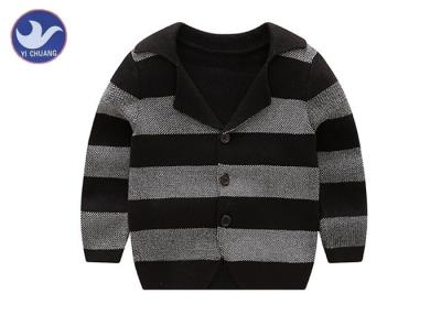 China Boys Tailored Collar Kids Sweater Coat Stripes Children Knitted Blazer Suit for sale