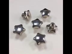 Five Pointed Star Hand Knobs Stainless Steel Precision Casting
