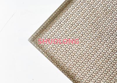中国 良い銅線の網はガラス金網建築および設計のための装飾的なメッシュ生地を薄板にした 販売のため