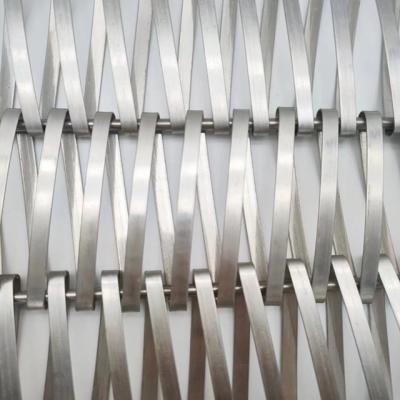 China Stainless Steel 0.5mm Helical Wire Mesh For Partition Curtain for sale