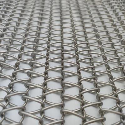 China Interlocked Spiral Wire Mesh Size 2mm-20mm Customized Color Stainless Steel for sale