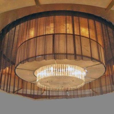China Customized Hole Size Silver Metal Coil Drapery For Architectural And Landscape Design for sale