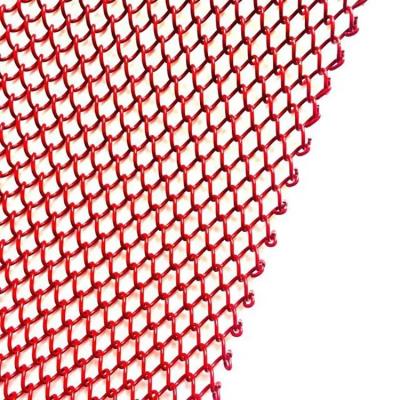 China Roestvrij staal decoratieve ketting ring mesh gordijn scherm gebouw buitenmuur Te koop