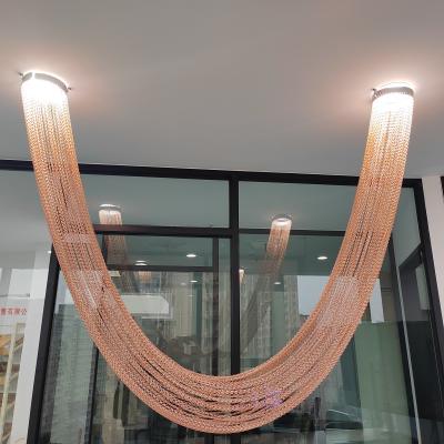 China Easy Installation and Good Ventilation Aluminium Chain Fly Screen with Rails And Other Fittings Included for sale