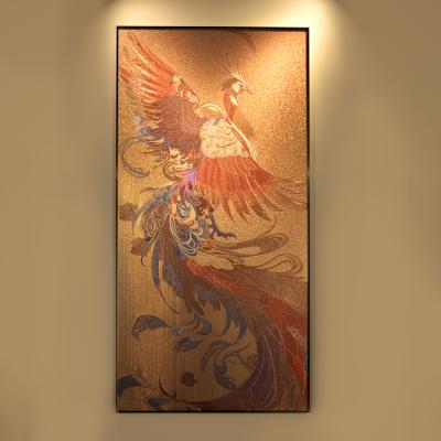 China Artistic Metal Mesh Feature Wall - Customized Phoenix Interior Decoration for sale