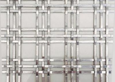 China 1''x1'' Decorative Architectural Woven Wire Mesh Triple Flat Anti Impact for sale