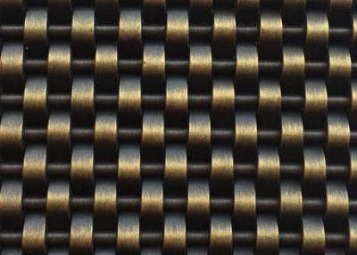 China Antique Brass Architectural Metal Mesh Screen Decoration Facade Smooth Surface for sale