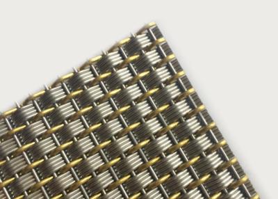 China 2m Brass Woven Architectural Metal Mesh Decoration Metal Cladding Corrosion Resistant for sale
