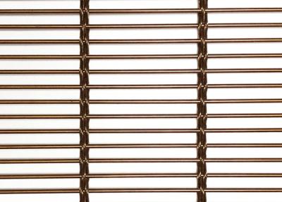 China Rose Gold 10ft Stainless Steel Grill Mesh Curtain Plain Weave Nano Coating for sale