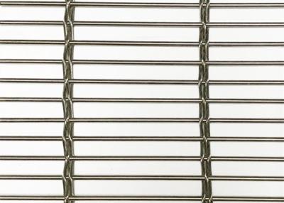 China 9.5mm Crimped Stainless Steel Architectural Mesh Plain Woven Wire Cable Mesh for sale