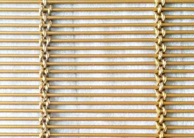 China Paint Copper SS316L Cable Rod Woven Mesh Antifire Building Cladding for sale